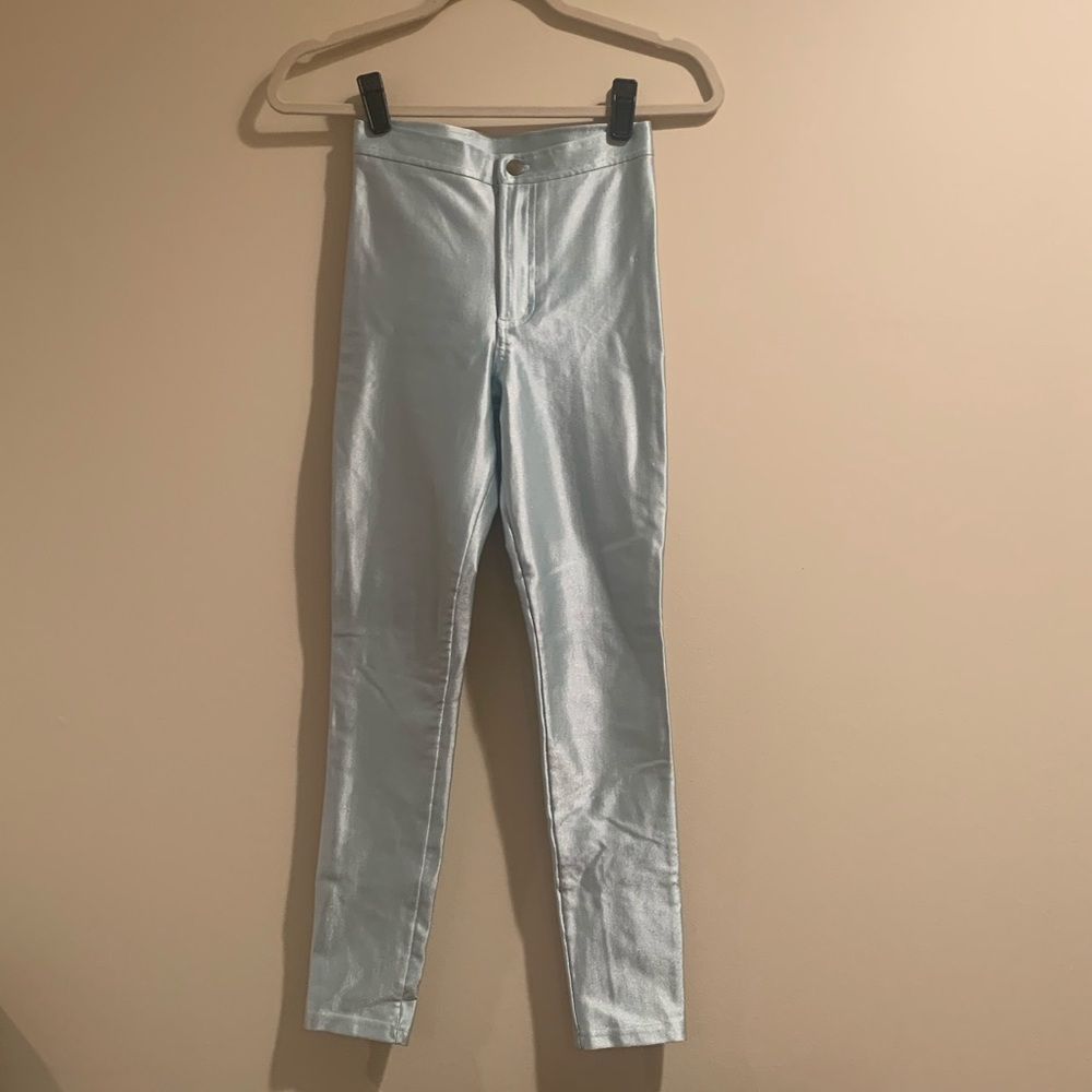 Mint green/blue American apparel disco pant